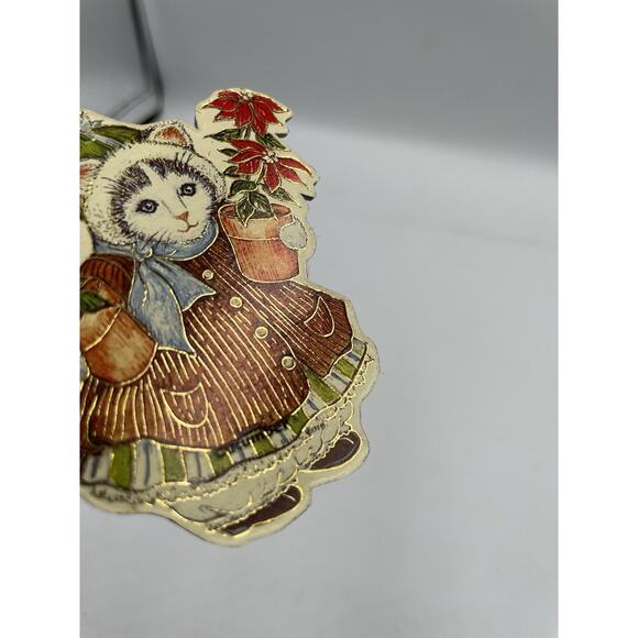 Vintage B. Shackman & Merrimack Alice In Wonderland & Kitty Ornaments Lot Of 6 - Picture 10 of 13